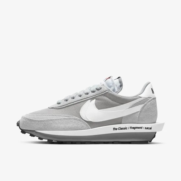 🎉Nike x Sacai x Fragment LDWaffle Sneaker Ltd Ed. Grey/White Men 9/Women 10.5 - Picture 5 of 16
